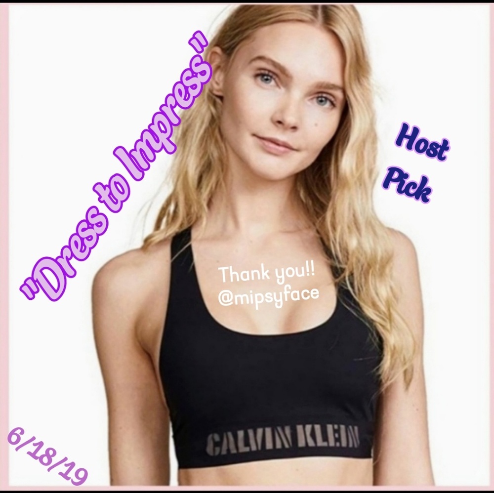 CK Laser Mesh Logo Zip Bralette - Picture 1 of 8